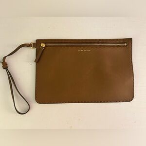 Tory Burch Tan Leather Wristlet